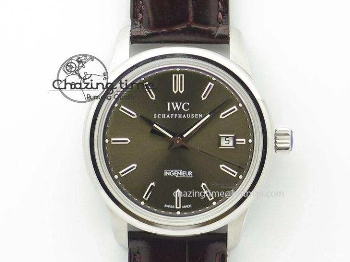 MIROTIME 0307 Affordable Ingeniuer St.Laurens SS Brown Dial MK 1:1 Best Edition On Black Leather Strap A 7365